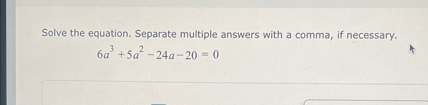Solved Solve the equation. Separate multiple answers with a | Chegg.com