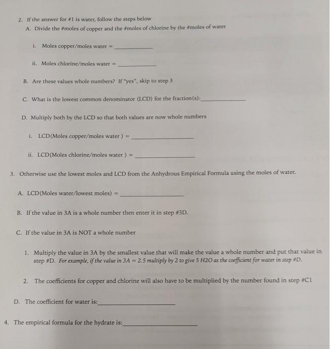 Solved 6. Determine the molar masses of chlorine, copper,