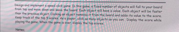 Solved Design and implement a speed click game. In this