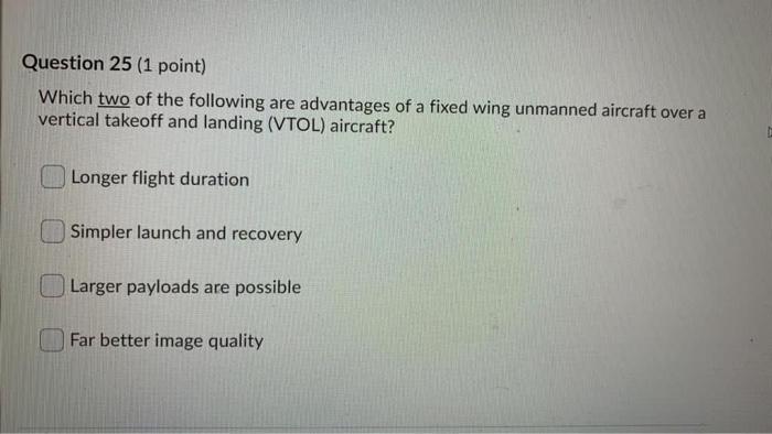 Solved Question 24 (1 point) In order for a surveyor to fly | Chegg.com