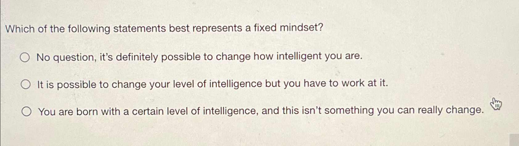 Solved Which of the following statements best represents a | Chegg.com