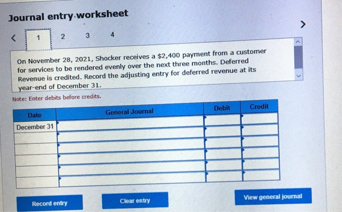 Solved: Journal Entry Worksheet 2 3 4 On November 28, 2021 ...