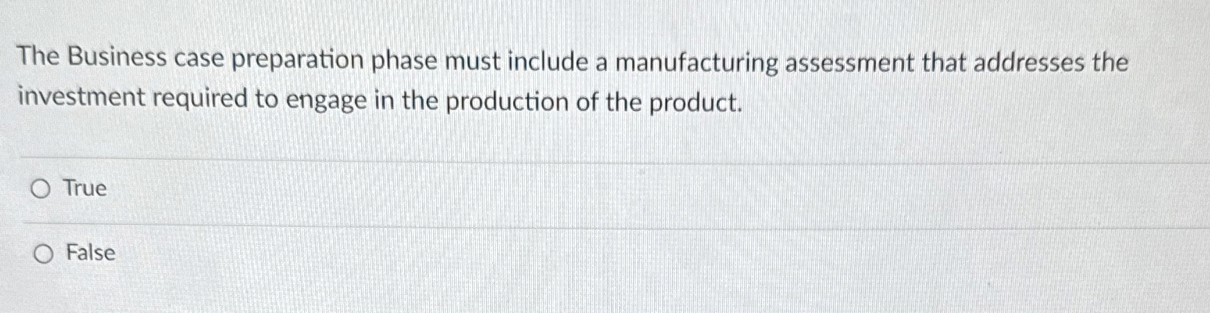 Solved The Business case preparation phase must include a | Chegg.com