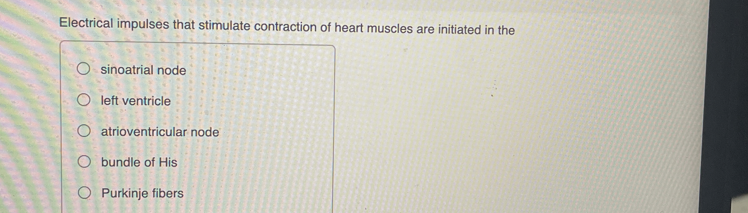 Solved Electrical impulses that stimulate contraction of