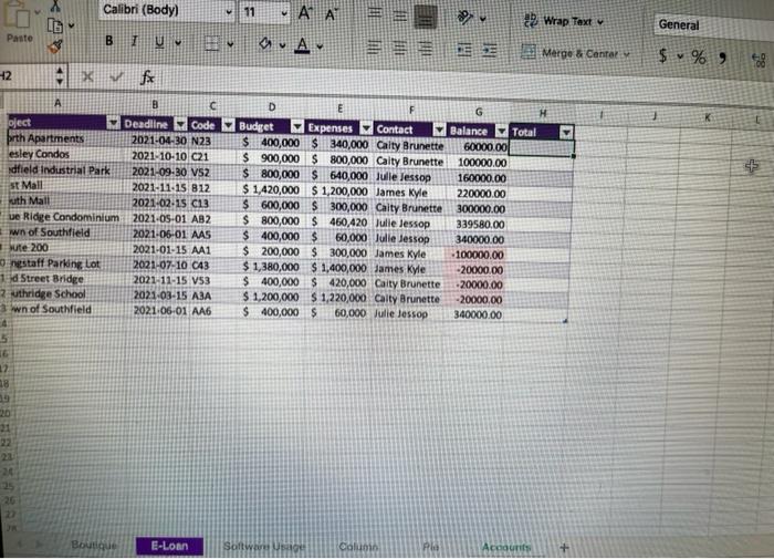 Solved 8. Add a Total row to the table. Select an option | Chegg.com