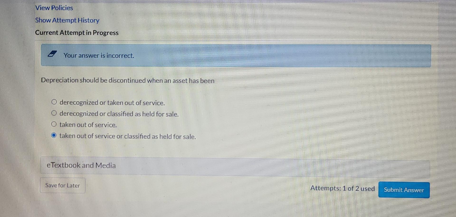 Solved View Policies Show Attempt History Current Attempt In | Chegg.com