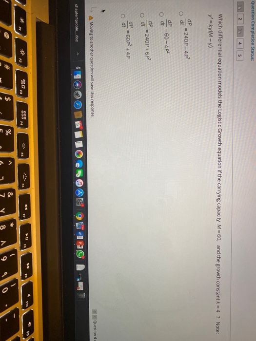 Solved Question Completion Status: ir 2 5 Which differential | Chegg.com