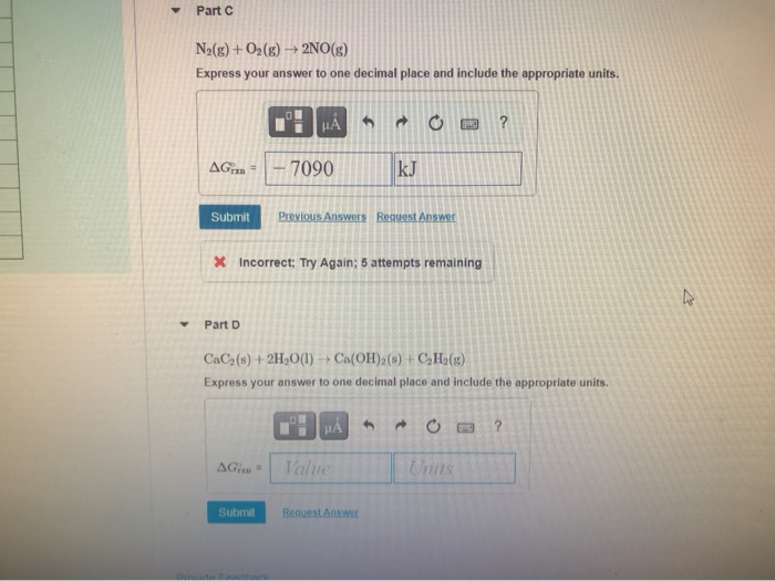 Solved Part A Cs, graphite) + 2H) CH.(6) Express your answer | Chegg.com