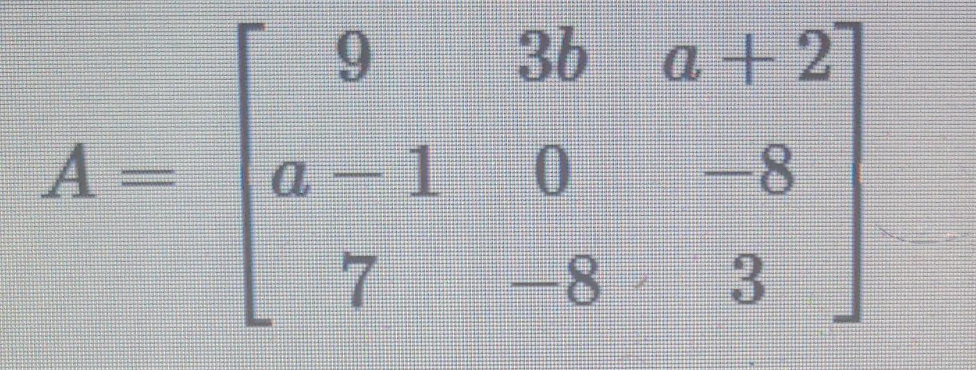 Solved Linear Algebra Find A and B so the following | Chegg.com