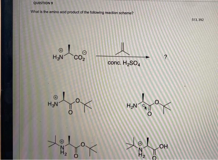 What is the amino acid product of the following reaction scheme? ?