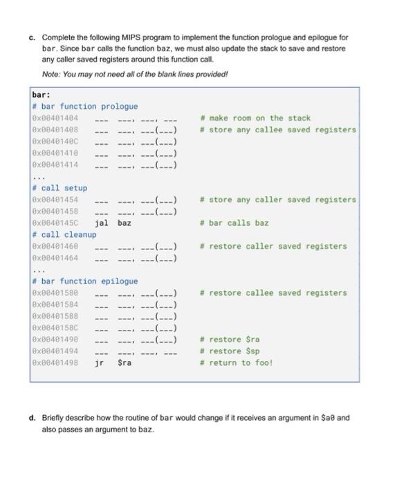 Solved 5. Consider the MIPS assembly program below, where | Chegg.com