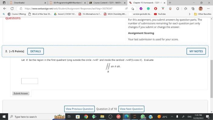 Solved For this assignment, you submit answers by question | Chegg.com