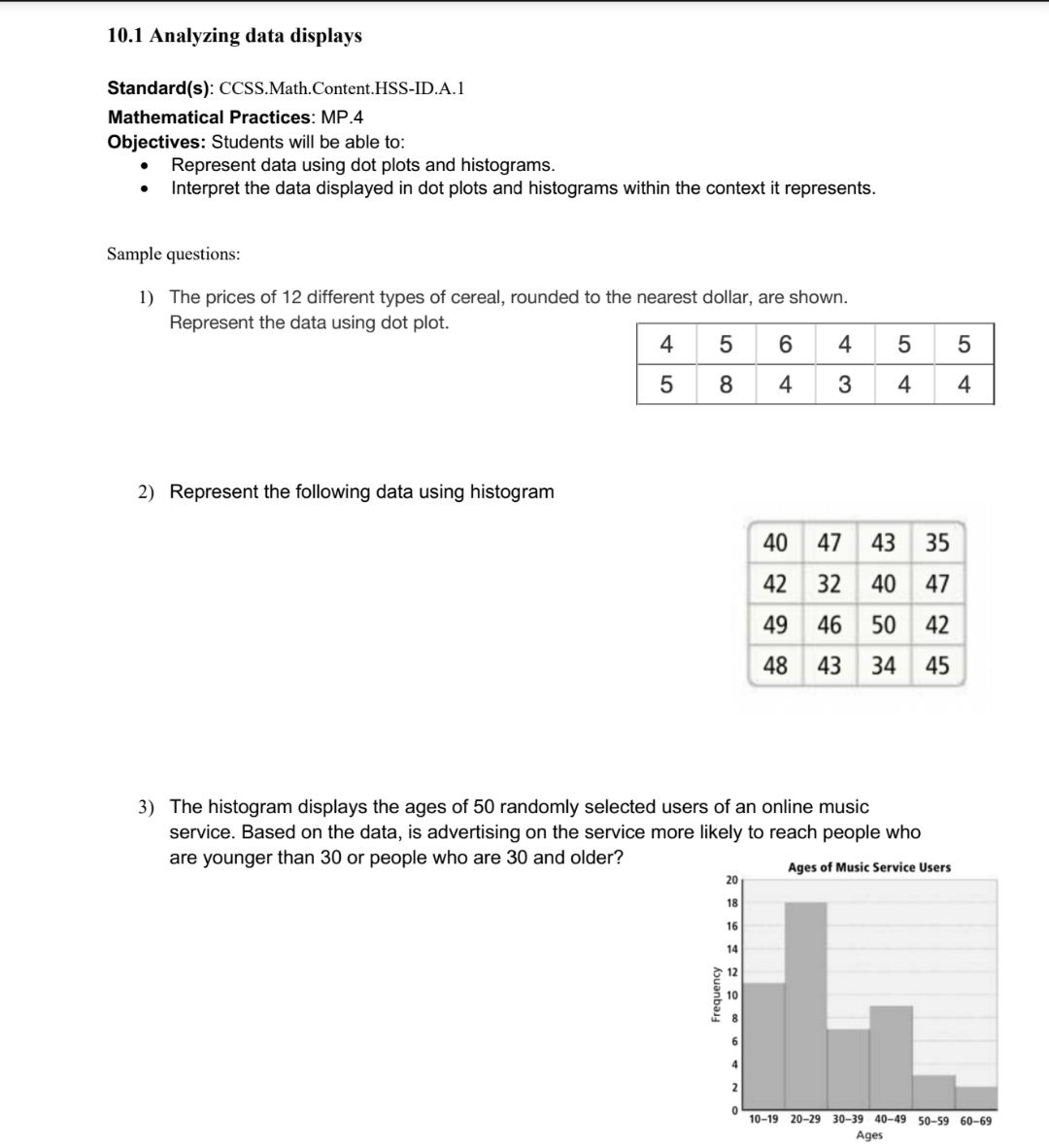 Solved Standard(s): HSA-CED.A.1 Mathematical Practices: MP.2 | Chegg.com