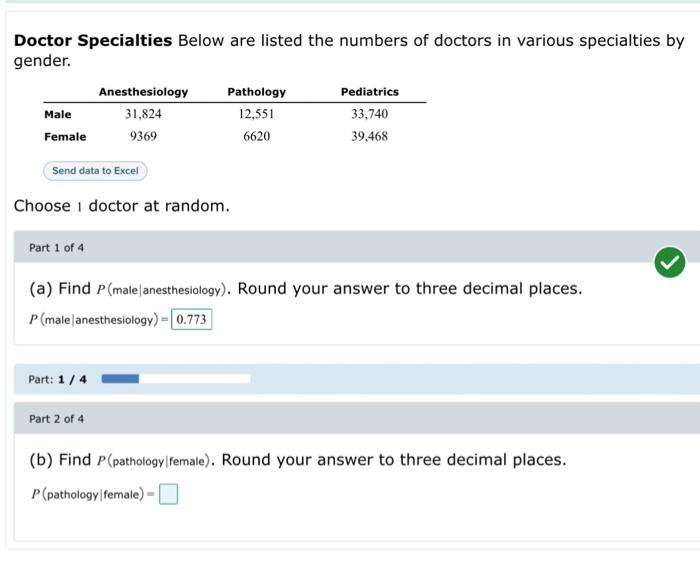 Solved Doctor Specialties Below are listed the numbers of | Chegg.com