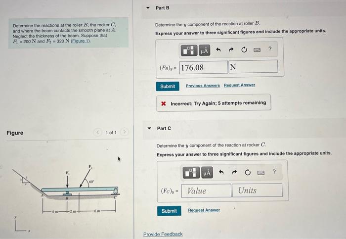 Solved Determine The Reactions At The Toller B, The Rocker | Chegg.com