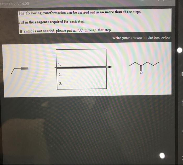 Solved Marked out of 4.00 The following transformation can | Chegg.com
