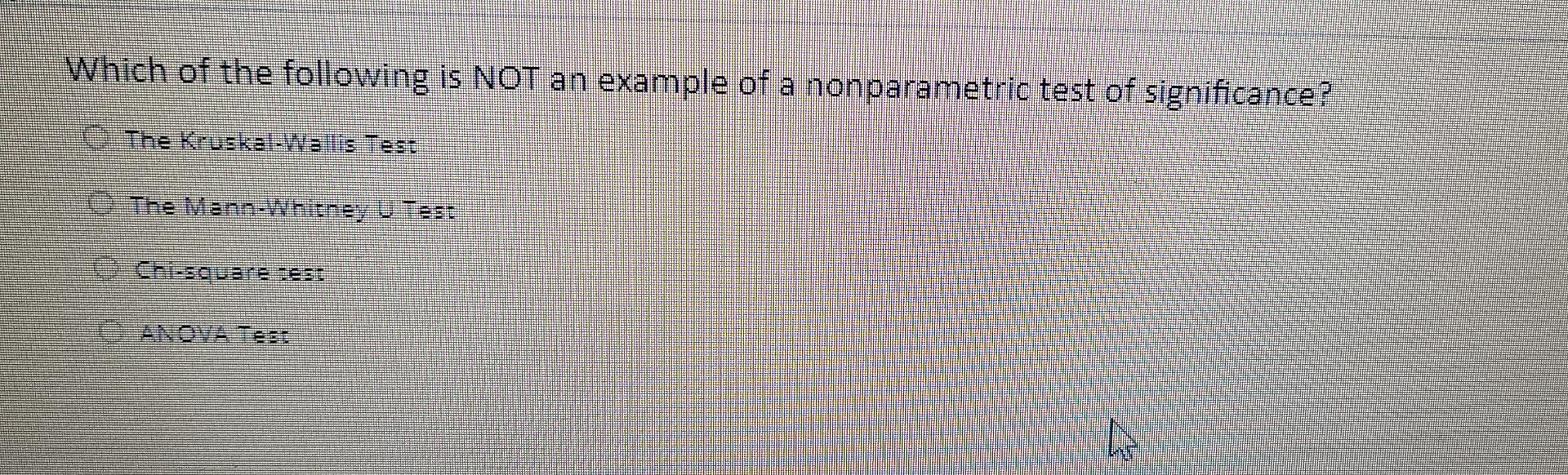 Solved which of the following is not an example of a | Chegg.com