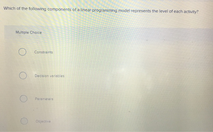 Solved Which of the following components of a linear | Chegg.com