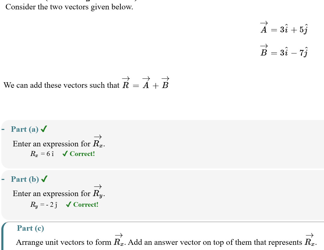 Vector09 Solved Consider the two vectors given | Chegg.com