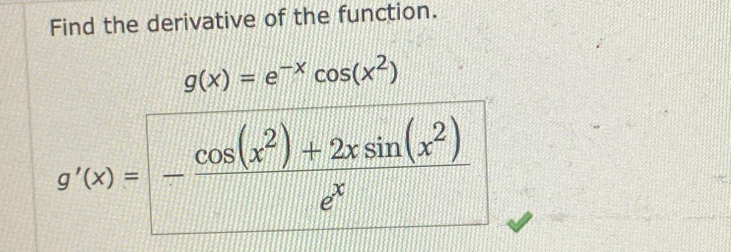 find the derivative of x^2 cos x