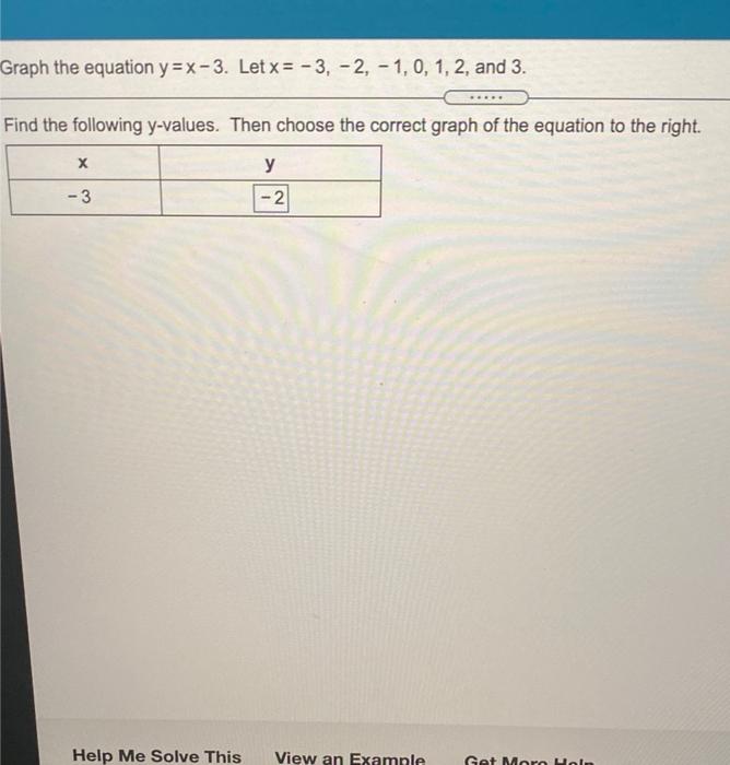 Solved Graph The Equation Y X 3 Let X 3 2 1 0 1 Chegg Com