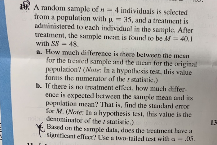 Solved A random sample of n = 4 individuals is selected from | Chegg.com