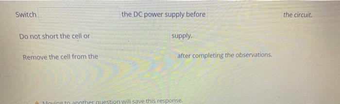 Solved Switch the DC power supply before the circuit. Do not | Chegg.com