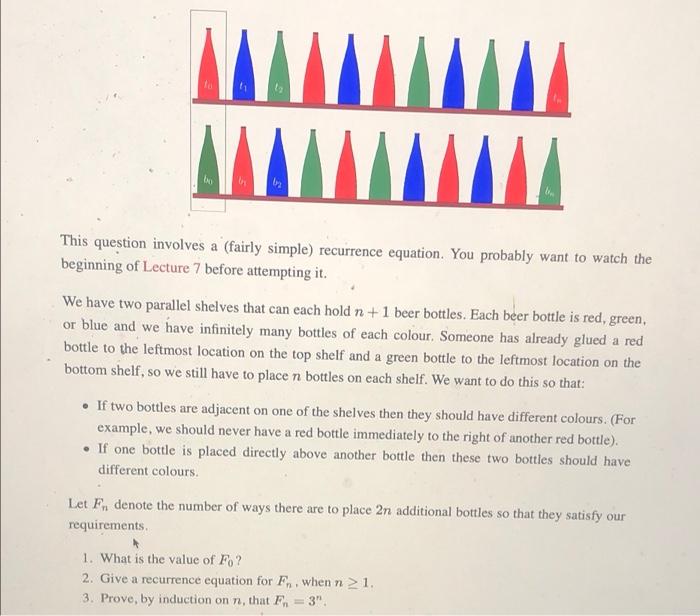 Solved 1 This question involves a (fairly simple) recurrence | Chegg.com