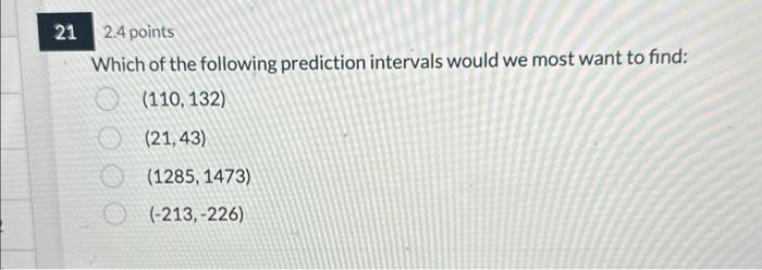 Solved 2.4 Points Which Of The Following Prediction | Chegg.com