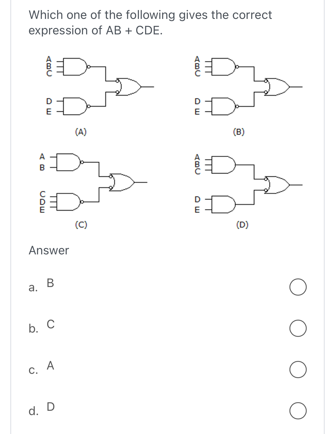 Solved Which One Of The Following Gives The Correct Chegg Com