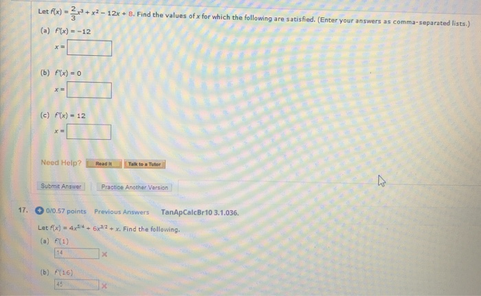 Solved 8. Find the values of x for which the following are | Chegg.com