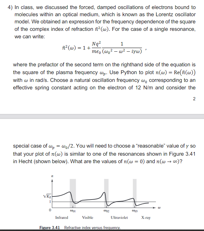 Solved In class, we discussed the forced, damped | Chegg.com
