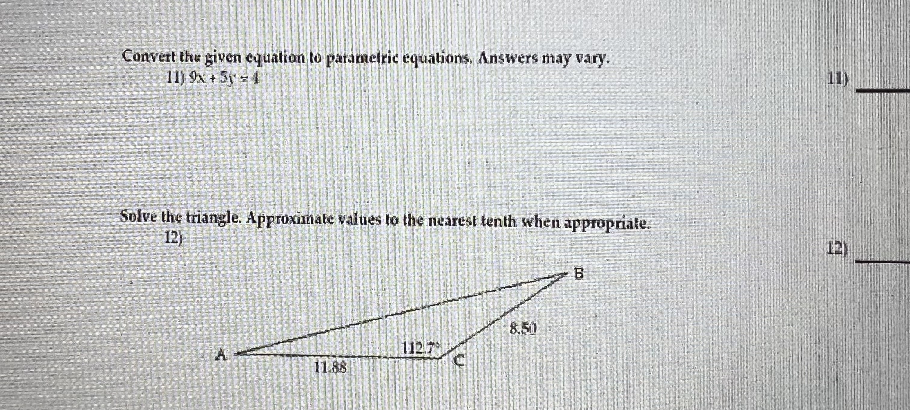 Solved Need questions 11 ﻿and 12 ﻿answered | Chegg.com