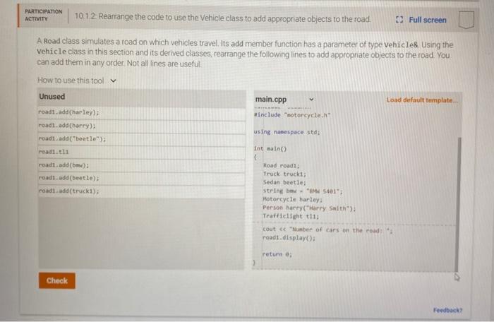 Solved c++PLEASE RELY ONLY ON THE UNUSED CODES THAT WERE | Chegg.com