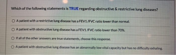 Solved Which of the following statements is TRUE regarding | Chegg.com