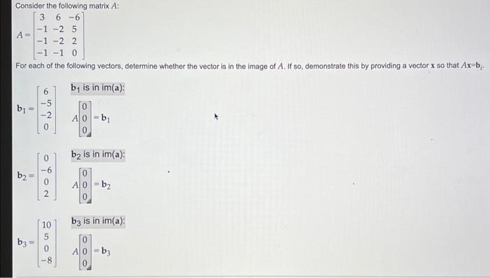 Solved Consider the following matrix A : | Chegg.com