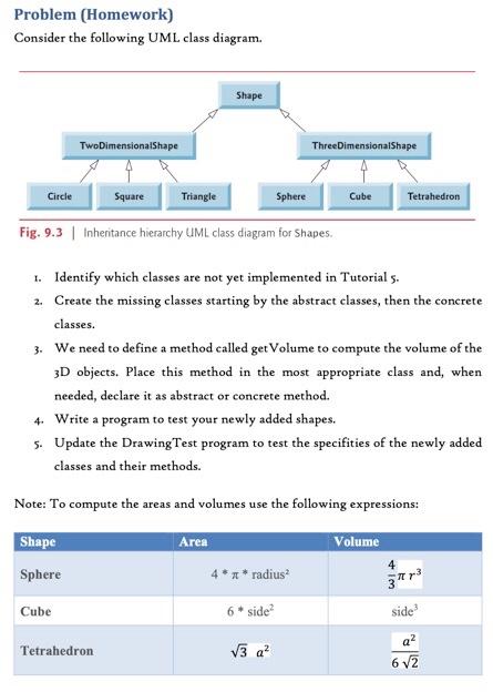Solved Exercise 1 Consider the 7 classes provided with this | Chegg.com