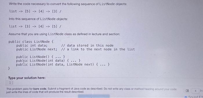 Solved Write the code necessary to convert the following | Chegg.com