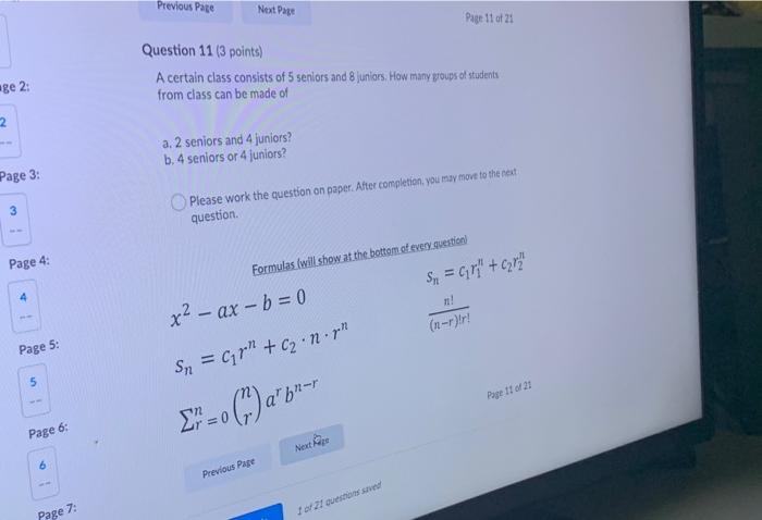 Solved Previous Page Next Page Page 11 of 21 Question 11 (3 | Chegg.com