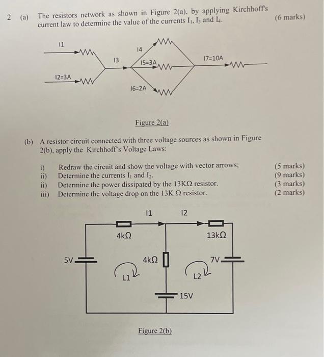 Solved (a) The resistors network as shown in Figure 2(a), by | Chegg.com