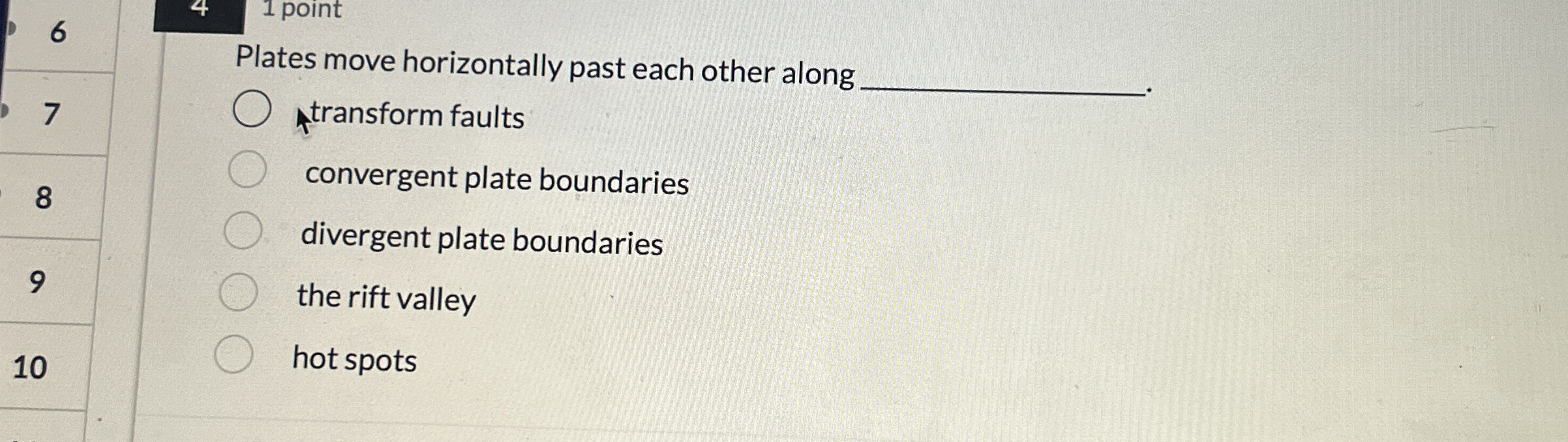 Solved Plates move horizontally past each other