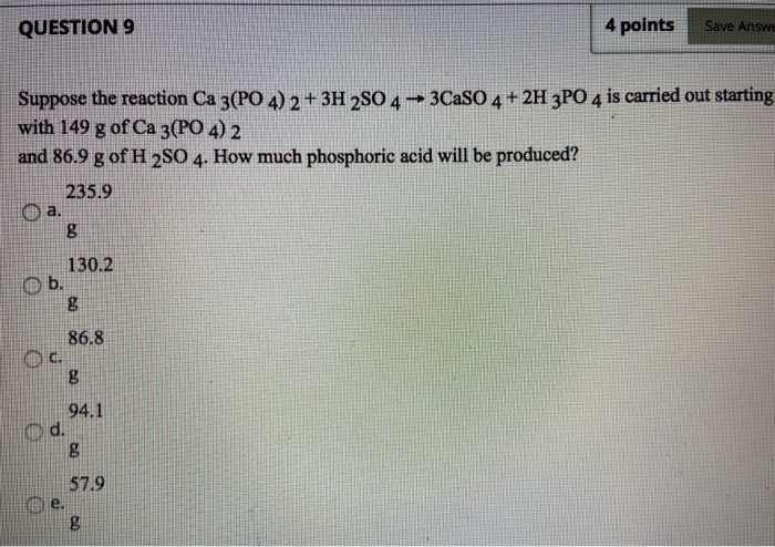 Solved QUESTION 9 4 points Save Answe Suppose the reaction | Chegg.com