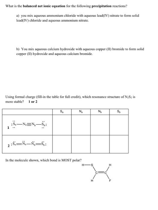 Solved a) you mix aqueous ammonium chloride with aqueous | Chegg.com