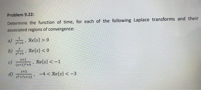 Solved Problem 9.22: Determine the function of time, for | Chegg.com