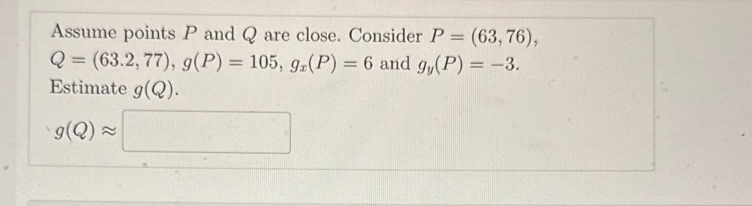 Solved Assume points P ﻿and Q ﻿are close. Consider | Chegg.com