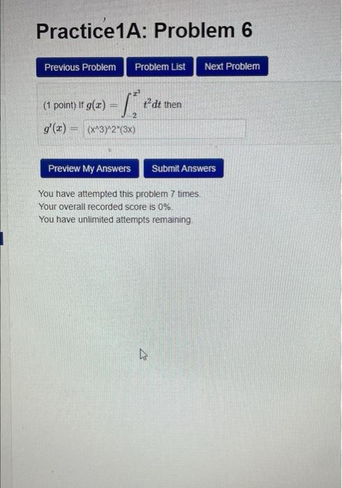 Solved Practice 1A: Problem 6 Previous Problem Problem List | Chegg.com