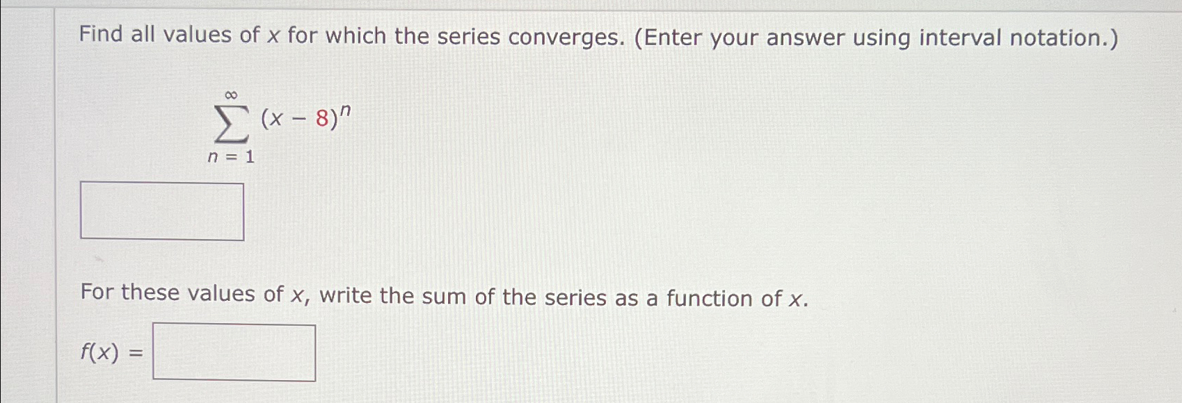 Solved Find All Values Of X ﻿for Which The Series Converges 4803