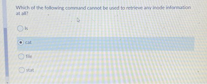 Solved Which of the following command cannot be used to | Chegg.com