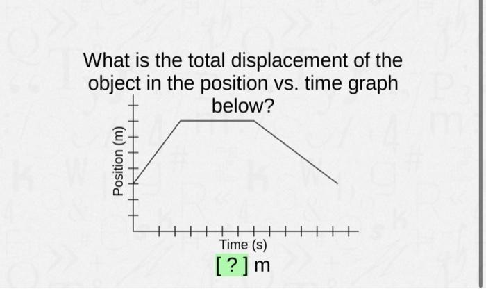 Solved What is the total displacement of the object in the | Chegg.com