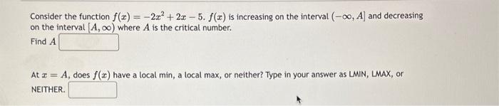 Solved Consider the function f(x)=−2x2+2x−5.f(x) is | Chegg.com